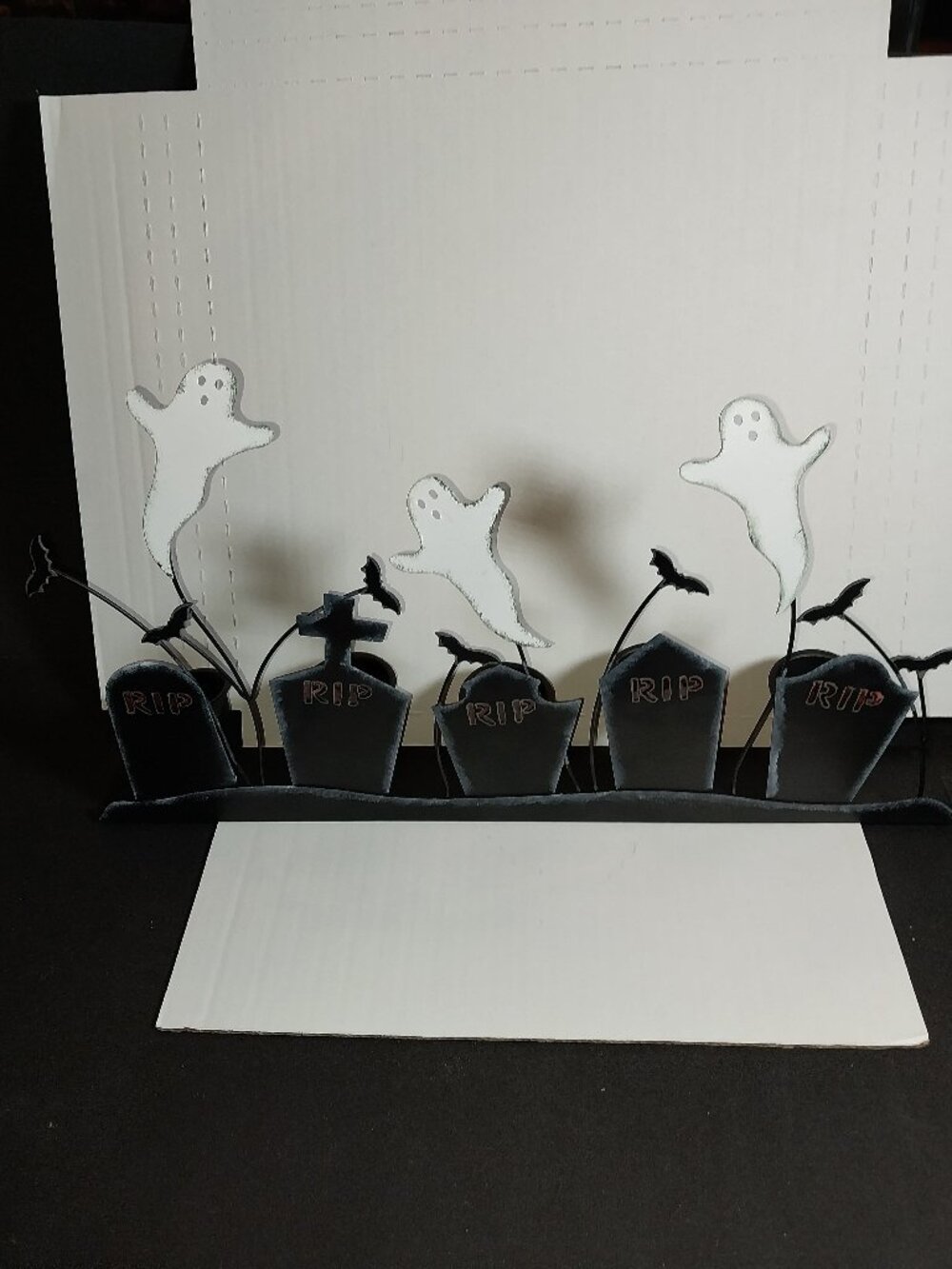Pottery Barn Halloween Cemetery Metal Votive Candle Holder